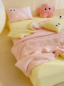 Abraca Dabra Japanese Plaid pattern Quilt Blanket Summer Soft Comforter Washable Simple Ins Style Air Conditioning Quilt Single King