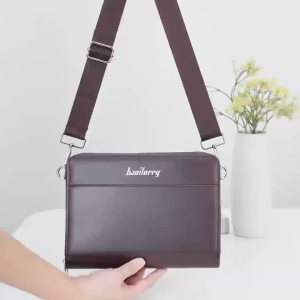 CATHERINE BAGS#1161 Korean Pu-leather sling to shoulder bag for Men double zipper compartment system for organizations.