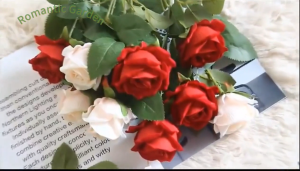 1pcs Premium Velvet  Rose Fake Rose Artificial Flower For Wedding/Party/Home/Valentine Decor