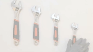 Stainless Steel Adjustable Wrench Multi-Function 8/10/12 Inch Adjustable Spanner Anti-Rust Repair Tools Rubber Handle