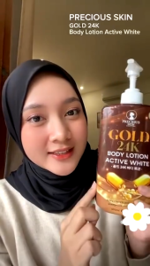 Precious Skin Thailand Gold 24K Body Lotion Active White 500ml / Whitening Lotion / HB Dosting