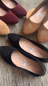 Flat Shoes Wanita Terbaru/ Sepatu Ballerina Cewek Kekinian/ Balet Rajut Import Gratica AW-92