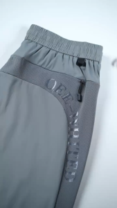 M-5XL 2024 Summer New Mens Ice Silk Basic Solid Color Pants Straight Elastic Waistband Summer Thin Fashion Loose Jogging Pants Plus Size Sports Sweatpants Black\Grey