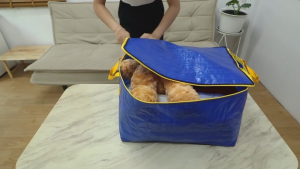 ถุงใส่ผ้านวม ถุงเก็บผ้านวม กระเป๋ากระสอบสีน้ำเงิน รุ่นใหม่ใช้เก็บเสื้อผ้า หมอน ของเล่น ตุ๊กตา เก็บของอเนกประสงค์