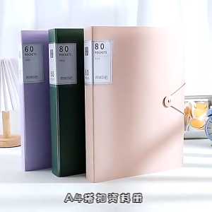 A4 Book Paper Organizer Folder File Organizer Clear Folder Presentation Book 30/60/80/100 page 80/60/50/40 PCS