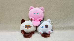 Gantungan Kunci Kucing Bulat - Gantungan Kunci Boneka Kucing Bulat