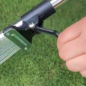 Straw Rake for Sweeping Leaves: Stainless Steel Farming Tool Rake Teeth Multi Tooth Telescopic Flat Rake