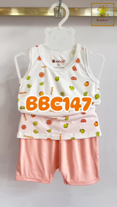 Bộ quần áo bé trai BABIBOO áo ba lỗ chất vải viscose mềm mại co dãn 4 chiều BBC147