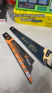 SUPER TAJAM !!Gergaji Viper 18 inch Tajam - Hand Saw Kesat Gagang Kayu Lapis Karet Tidak Licin