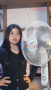 Quạt đứng Toshiba F-LSA10(H)VN Màu Xám Trắng - 50W - Hàng Chính Hãng