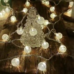 STARZ - SG SAFETY MARK 31V 10 Meter 100 Crystal Ball Led Splash Proof Decoration Led Fairy String Lights Warm Christmas Tree Decorative Lighting