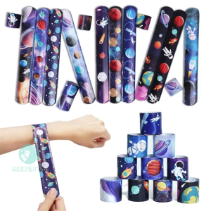 10pcs Universe Planet Astronaut Clap Circle Wristband Toys For Kids Birthday Party Decorations