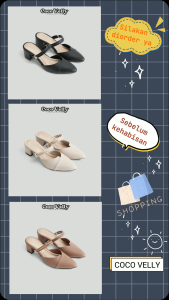 COCO VELLY - Sepatu Heels Mules Wanita 5 Cm White