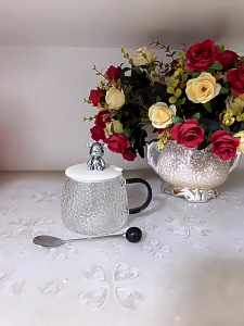 [HCM] Cốc thủy tinh nắp gấu Bear chịu nhiệt cao 350ML-Randy