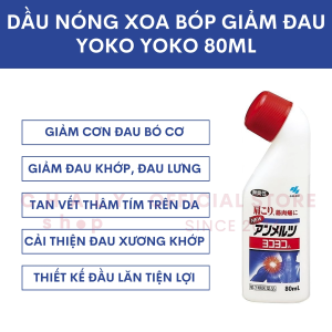 Dầu nóng xoa bóp Yokoyoko Ammeltz Kobayashi giảm đau khớp cơ vai gáy thắt lưng 80ml Nhật