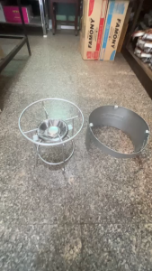 ขาวางถังแก๊สปิคนิค 4 กก บังลมใช้กันลมสำหรับใส่โครงปิคนิค ใส่ได้ทุกยี่ห้อ สยาม ปตท เวิล์ดแก๊ส ปิคนิค