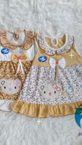 Dress Pendek Bayi Perempuan Motif Bear Planet Kidz - Planet Kids (Planet Kid)