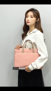 Tas Laptop Portable Briefcase Jinjing dan Selempang Pria dan Wanita Layar 13" 133" 14" dan 146" - Anna DeArmas