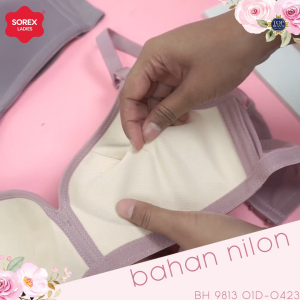 Sorex Bra Tanpa Kawat Cup Besar Busa Sedang Cup B-C Silky Soft Kait 3 BH 9813 Bra Adem