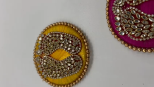 Traditional Lakshmi Charan for Floor Decoration | Devi Charan for Pooja Diwali & Mandir Decor – 1 Pc