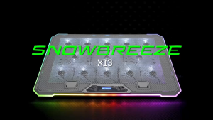 Coolingpad 13 Fan RGB dengan Phone Holder NYK Nemesis SNOWBREEZE X13