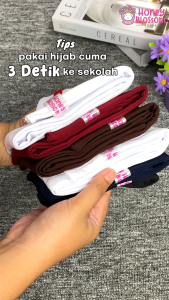HoneyBlossom - Hijab Anak Sekolah TK SD / Kerudung Anak Perempuan / Jilbab Anak Perempuan / Bergo Anak 0-11 Tahun Jersey import Korea