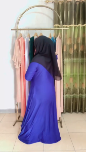 Gamis Jersey Resleting depan/Busui/All Size XL&XXL JUMBO/Baju muslim  muslimah fashion Super Tebal Lembut Nyaman polos