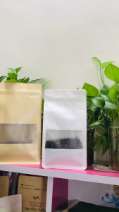 {1kg/size}- Túi zipper giấy 8 cạnh cửa sổ tràn đựng thực phẩm bánh mứt đậu hạt...