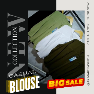 Blouse Wanita Blouse Kantor atau santai bahan katun rayon twill premium