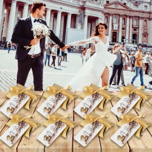 50Pcs Key To Wedding Anniversary Bottle Opener Souvenir Gift Set Pillow Candy Box Vintage Skeleton Key Opener Giveaways