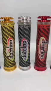 Carbon Domino Handle Grip w/Bar End for Motorcycle COD