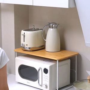 ชั้นวางไมโครเวฟมินิมอล ที่วางไมโครเวฟ ชั้นวางคร่อมไมโครเวฟ แข็งแรงทนทาน