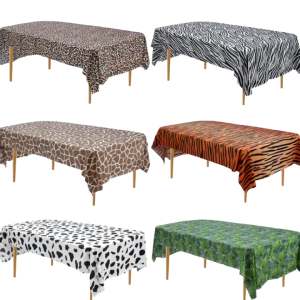 Animal Stripes Disposable Tablecloth Tablecover For Jungle Safari Birthday Party Supplies Home Decor