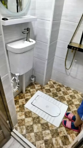 Set Keran & Wastafel Keramik Modern dengan Watertank Toilet Tangki Flush Tahan Karat - Garansi Pengiriman