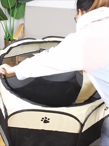 บ้านแมว คอกสัตว์เลี้ยง คอกสุนัข บ้านสุนัข กรงแมว เต็นท์ คอกแมวพับได้ คอกแปดเหลียม ที่นอนหมาแมว พกพาสะดวก กรงแมวพับได้ 3 Size