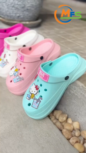 💥พร้อมส่ง ลิขสิทธิ์แท้ รองเท้าหัวโต ส้นตึก พื้นหนานุ่ม💥Hello Kitty รองเท้าหัวโตคิตตี้ สูง 6ซม.💥รุ่น KTL 516 รองเท้าหัวโต รัดส้น ลายคิตตี้ - MFS