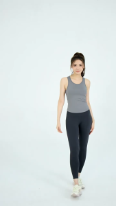 FitYoga With chest pads yoga clothing womens tops sleeveless sports tight tank tops Pilates training clothes fitness outwear