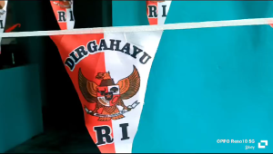 BENDERA RENTENG SABLON GARUDA DIRGAHAYU INDONESIA PANJANG 5METER