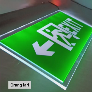 Lampu Emergency Exit Acrilic LED/Lampu Darurat EXIT LED Polos