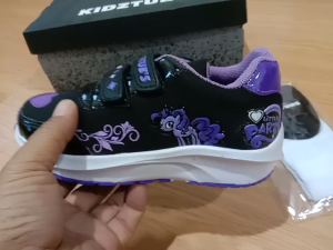 Sepatu Sekolah Anak Perempuan Karakter Cantik Kuda Pony Kitty Frozen Elsa Warna Hitam Ping Ungu Umur 6-10 Tahun Paud Tk Sd-Kelas 1 2 3 4 5 6 7 8 9 0-KIDZTUBS1455061424