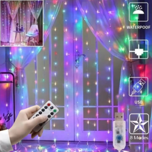 (ซื้อ 1 แถม 1)ไฟสายไฟ LED ไฟม่าน 3M 2M 1M ไฟแท่ง LED ไฟน้ำตก ไฟนางฟ้า ไฟดอกไม้แบบเชือก ไฟนางฟ้า เหมาะสำหรับสวนกลางแจ้ง งานแต่งงาน วันหยุด ตกแต่งคริสต์มาส