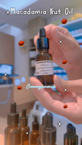 น้ำมันแมคคาเดเมียนัท Macadamia Nut Oil ใช้ในเครื่อสำอาง Cosmetic grade นวดหน้า บำรุงผิว ผม ใส่ชุดทำ (ไม่สามารถทานได้)