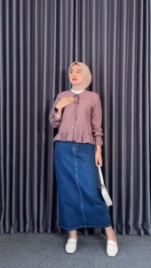 Rok Jeans Theana Panjang Bahan Stretch Warna Terbaru