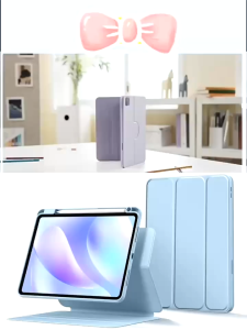 เคสไอแพด สำหรับ Air7-11นิ้ว (ชิป-M3)iPad11（A16）Air6-11นิ้ว gen10  gen9  Air5 Pro11 Air2 gen6 9.7นิ้ว ใส่ปากกาได้ เคสป้องกันแม่เหล็กที่ถอดออกได้