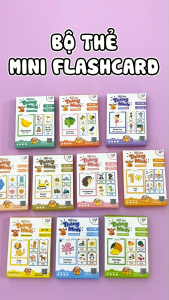 Thẻ học thông minh Mini Flashcard song ngữ Anh - Việt nhiều chủ đề cho bé - Thương hiệu Lalala baby