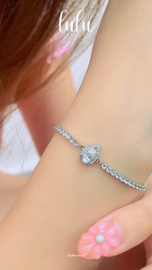 Lulu Moissanite Jewelry - Gelang Adjust Berlian Moissanite 1 Carat Lapis Emas 18K - Amy Pear Cut Moissanite Adjustable Bracelet 1CT Sertifikat GRA