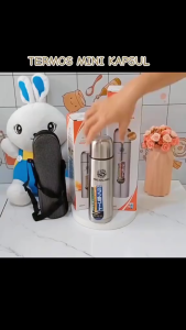 Termos Kapsul + Sarung 500 ml Termos Air Panas Dingin Stainless Steel Vacuum Flask Stainless Steel
