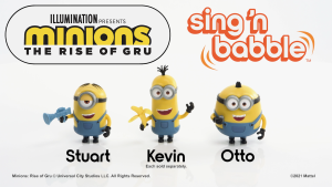 Minions:The Rise of Gru Sing ‘N Babble Interactive Action Figure Talking Character Toy with 25 Plus Talking & Laughing Sounds (Stuart KevinOtto) - Assorted