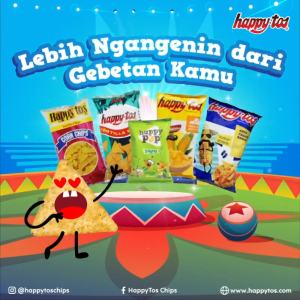 Happy Tos Merah Hijau Tortilla Chips 140gr HappyTos Corn Chips 140 gr