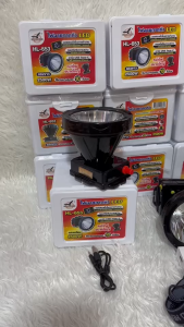 ไฟฉายคาดหัว LED ยี่ห้อ HENG LI XIANG 2500วัตต์ ส่องสว่างได้ยาวนานสูงสุด 10 ชั่วโมง มีจอบอกชั่วโมงการทำงาน รุ่น HL-653